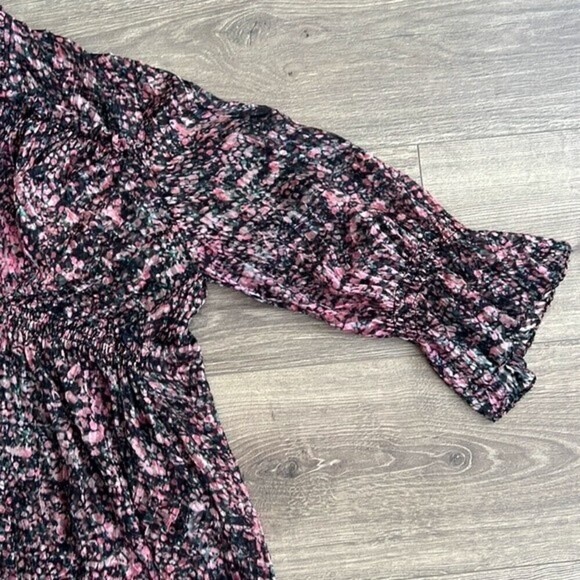 IRO Eleen Sheer Blouse Black & Pink Spotted Silk Blend Women's 36 / Small - Picture 8 of 12